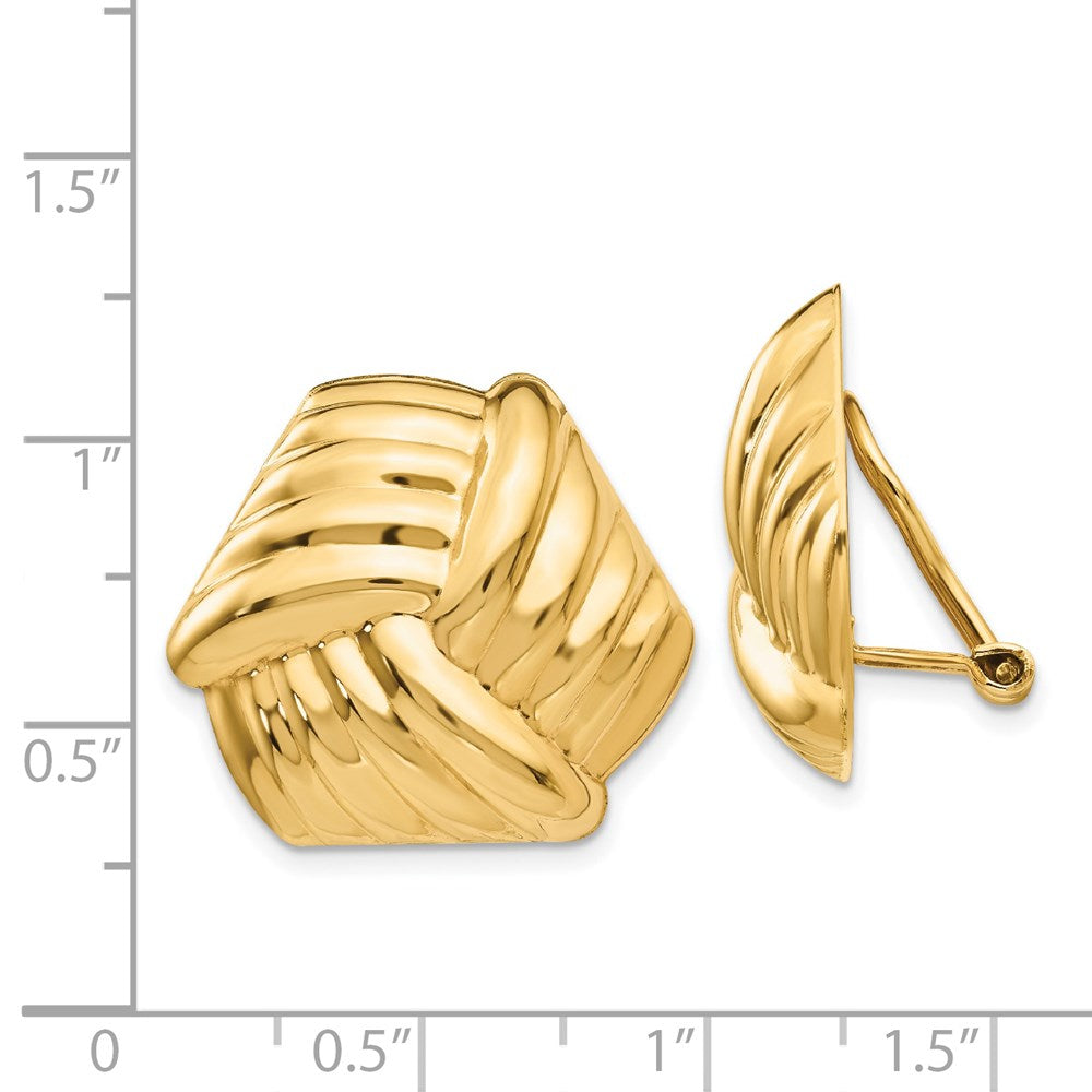 14k Omega Clip Non-pierced Earrings