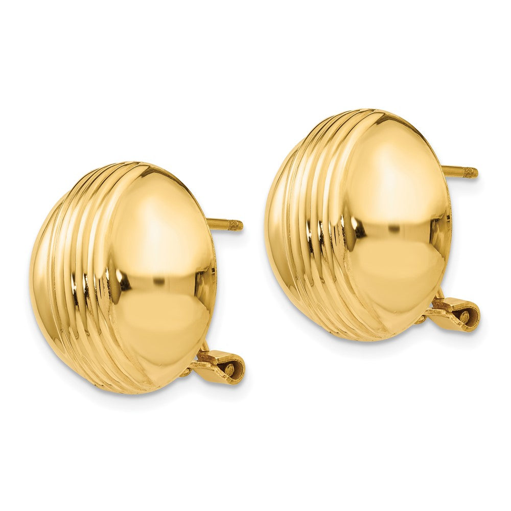 14k Omega Post Earrings