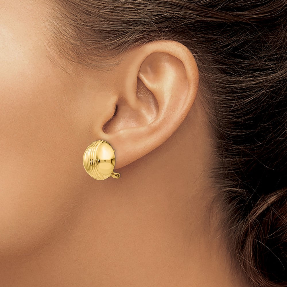 14k Omega Post Earrings