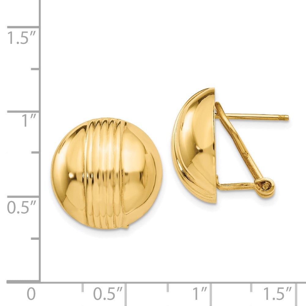 14k Omega Post Earrings