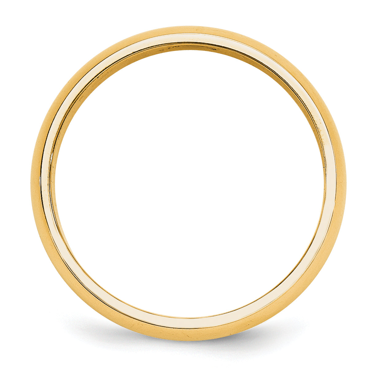 14k Yellow Gold 5mm Half-Round Wedding Band Size 4.5