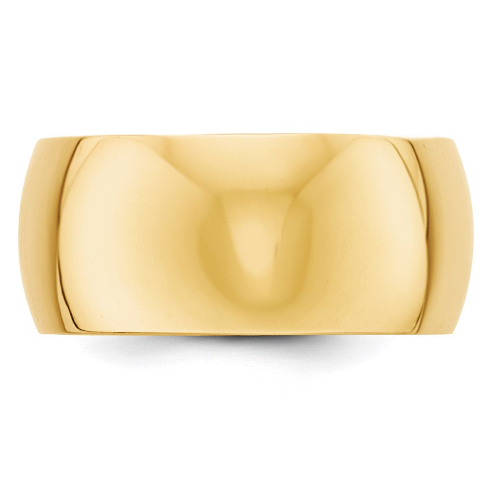 14k Yellow Gold 10mm Half-Round Wedding Band Size 9