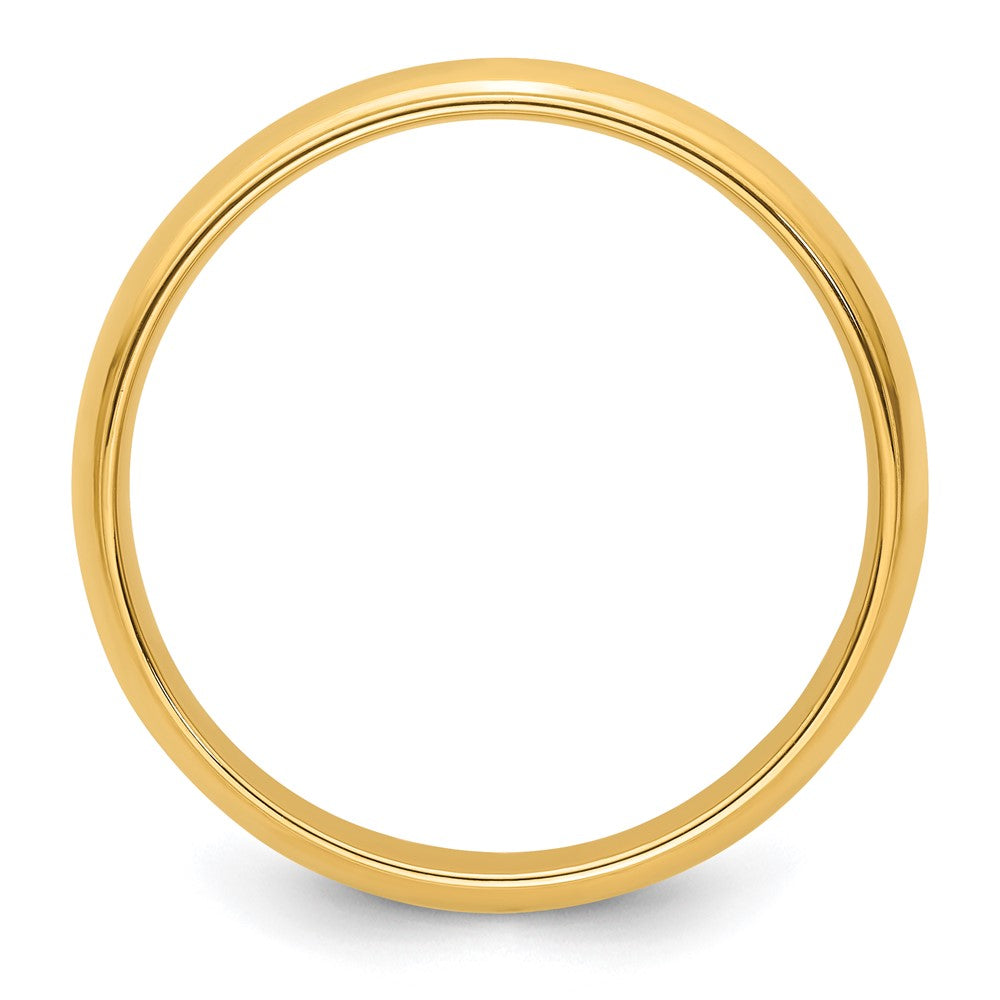 14k Yellow Gold 5mm Half Round with Edge Wedding Band Size 10.5