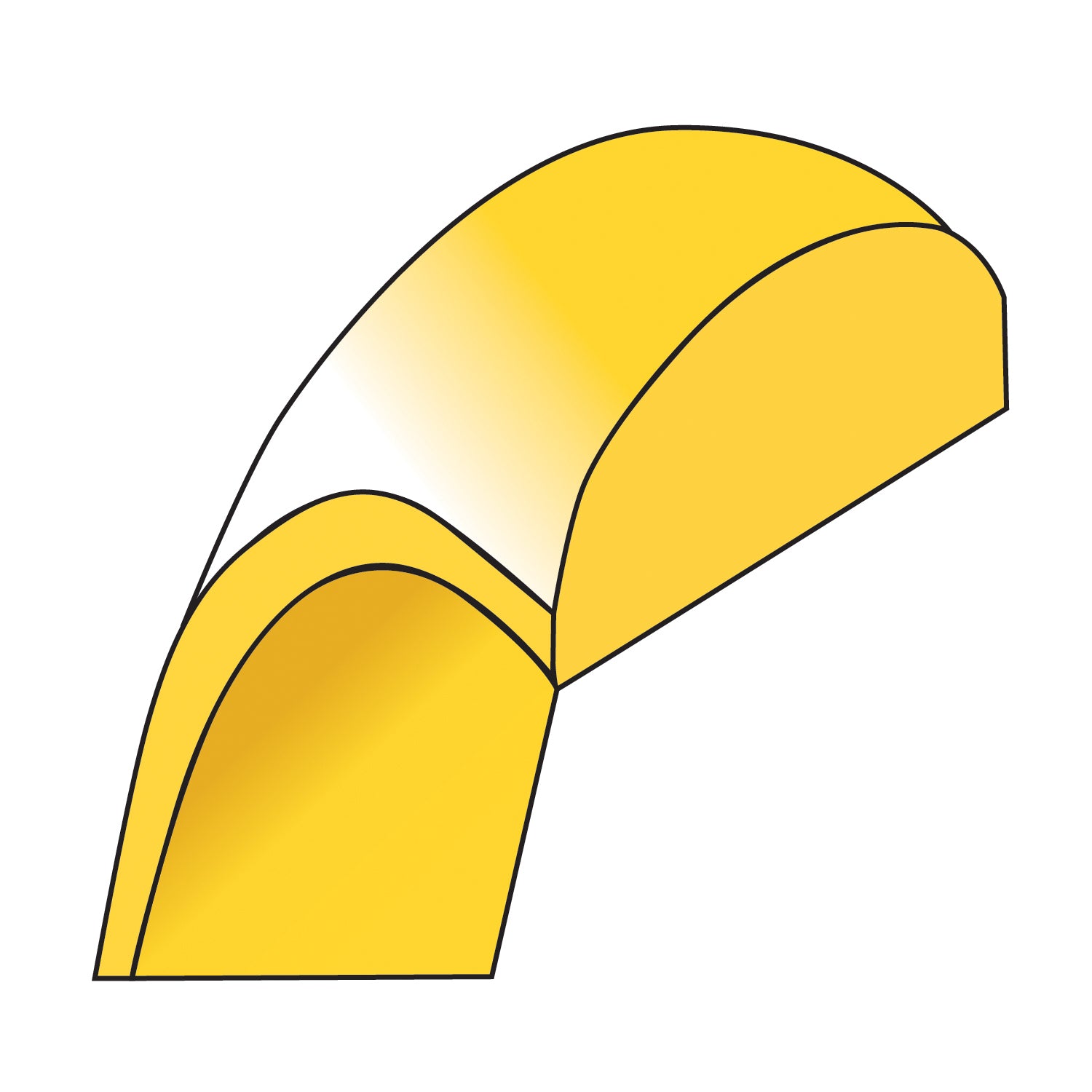 10k Yellow Gold 5mm Lightweight Half Round Wedding Band Size 8