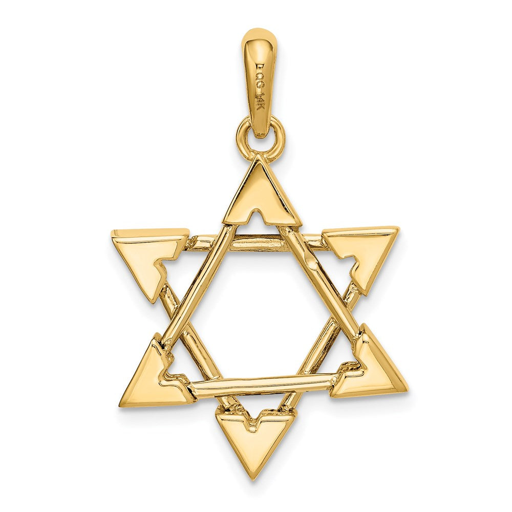 14k Two-tone Star of David Pendant