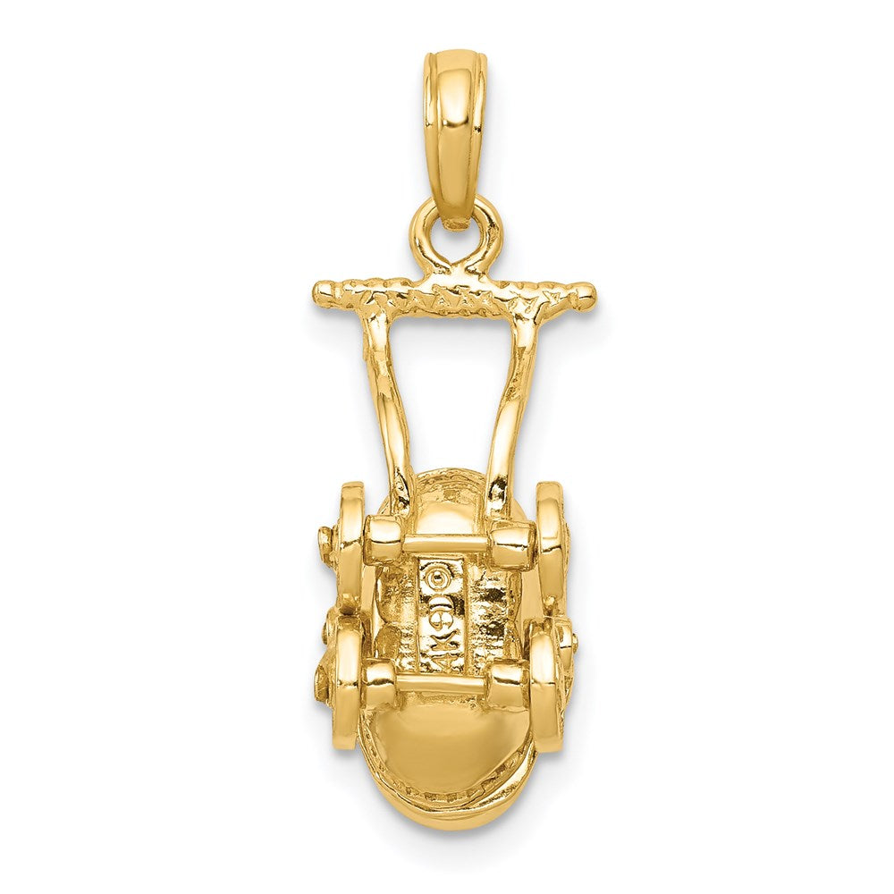 14k 3D Baby Carriage Charm