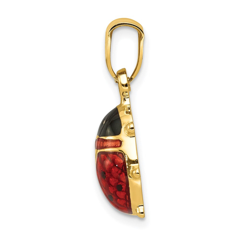 14k Enameled Ladybug Charm