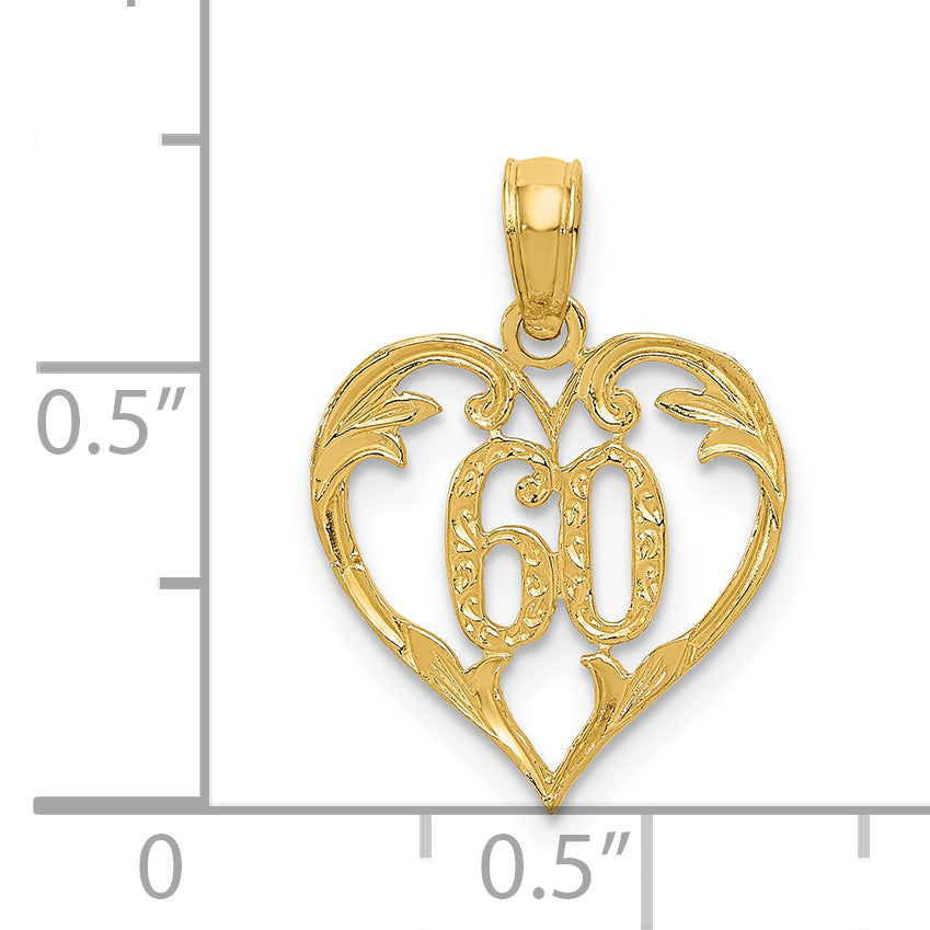 14k 60 Heart Pendant