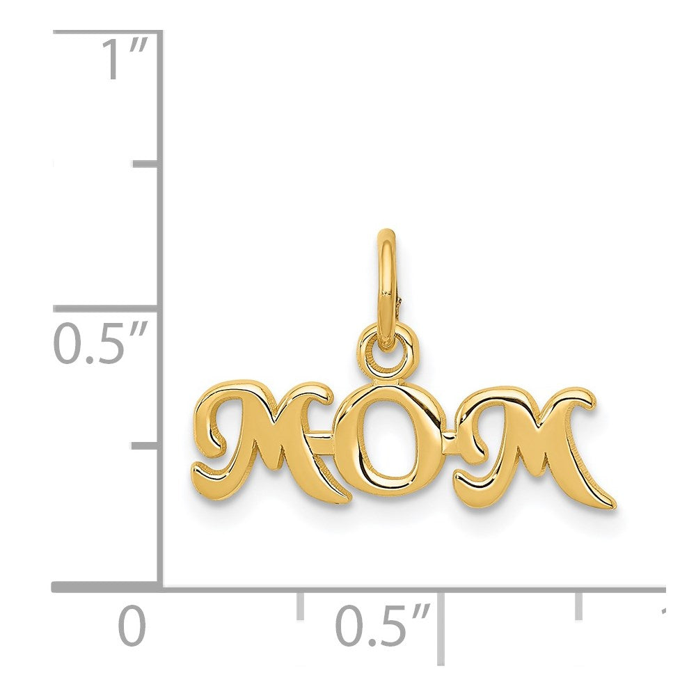 14k MOM Charm
