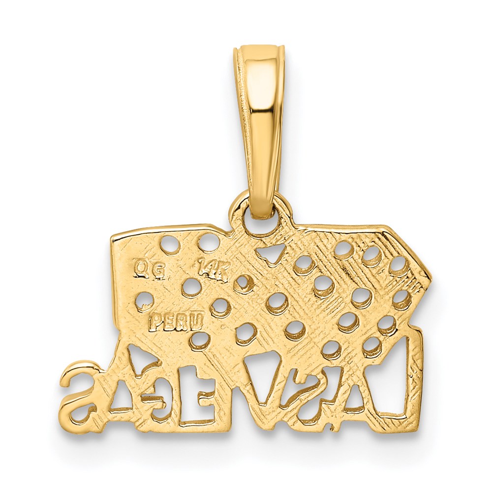 14k LAS VEGAS w/Dice Pendant