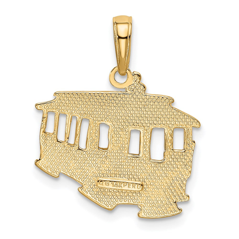 14k Cable Car Pendant