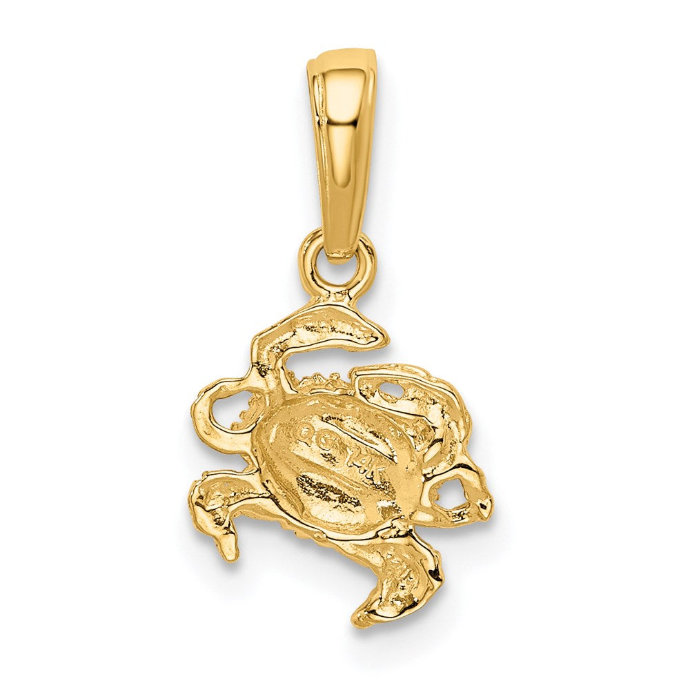 14k Crab Pendant