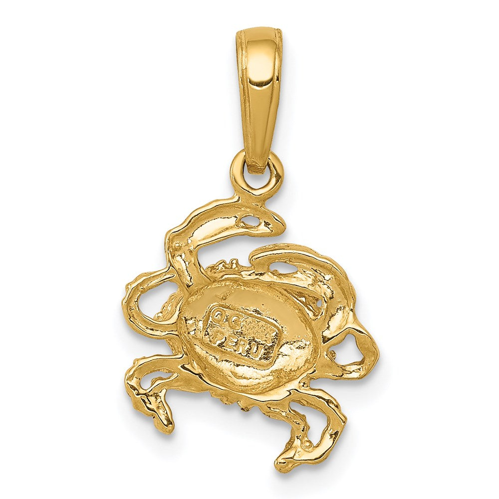 14k Crab Pendant