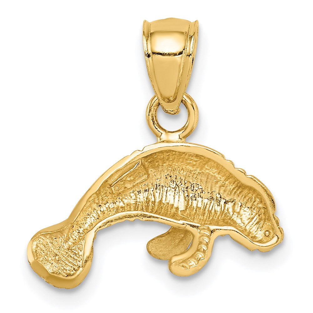 14K Manatee Pendant