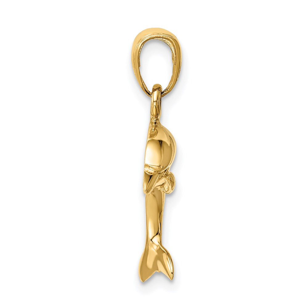 14k Jumping Dolphin Pendant