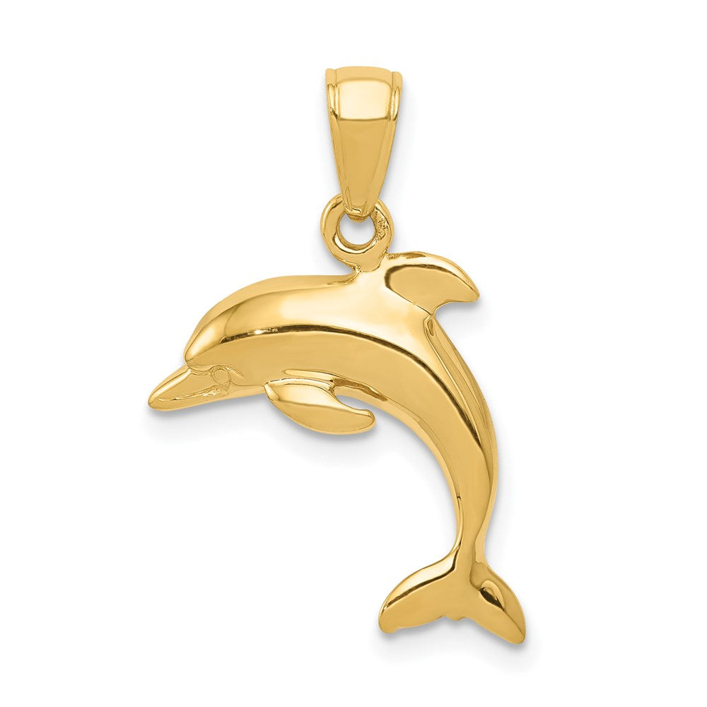 14k Jumping Dolphin Pendant