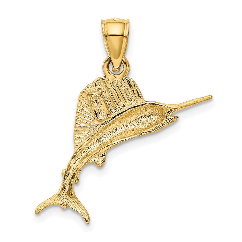 14K Sailfish Pendant