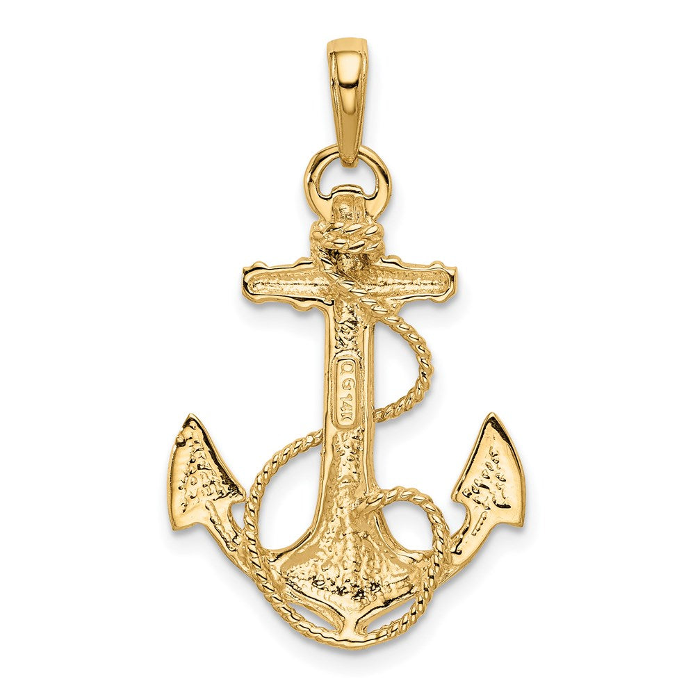 14k Anchor w/Rope Pendant