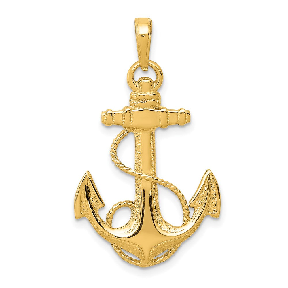 14k Anchor w/Rope Pendant