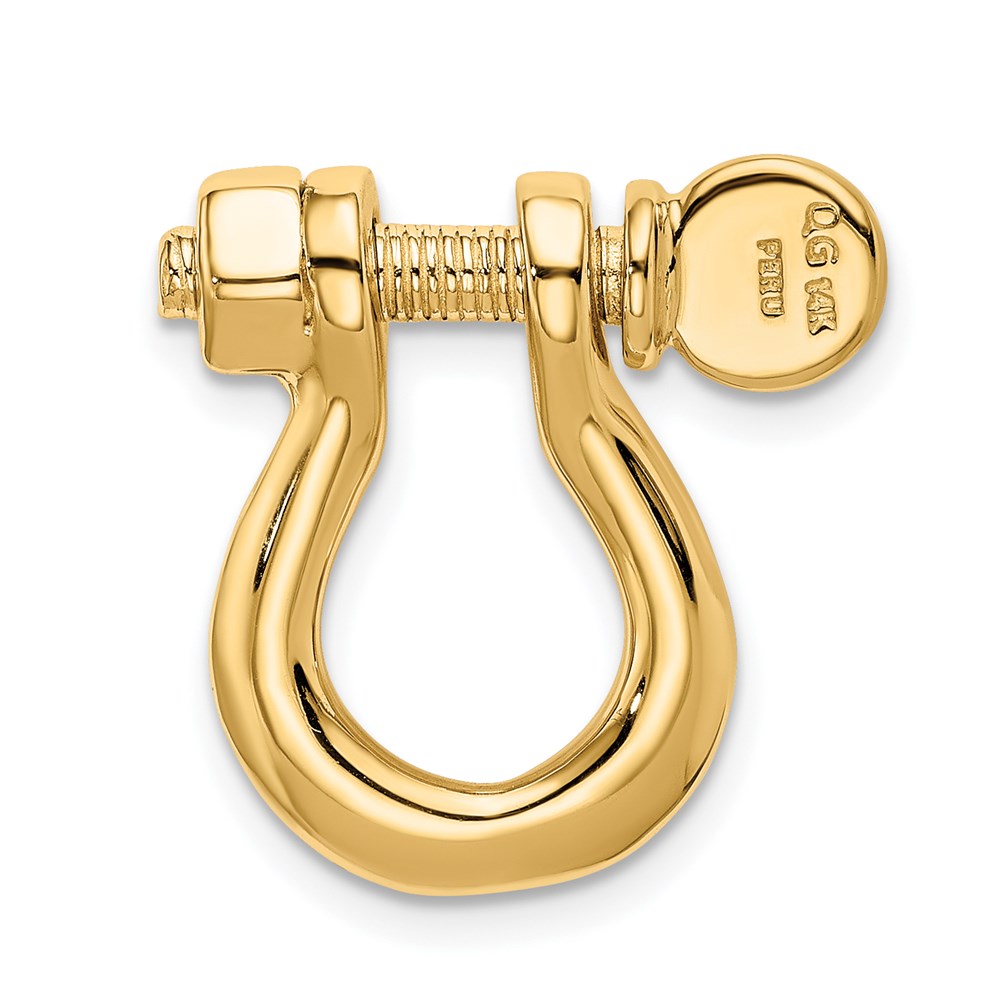 14K 3D Large Shackle Link Pendant
