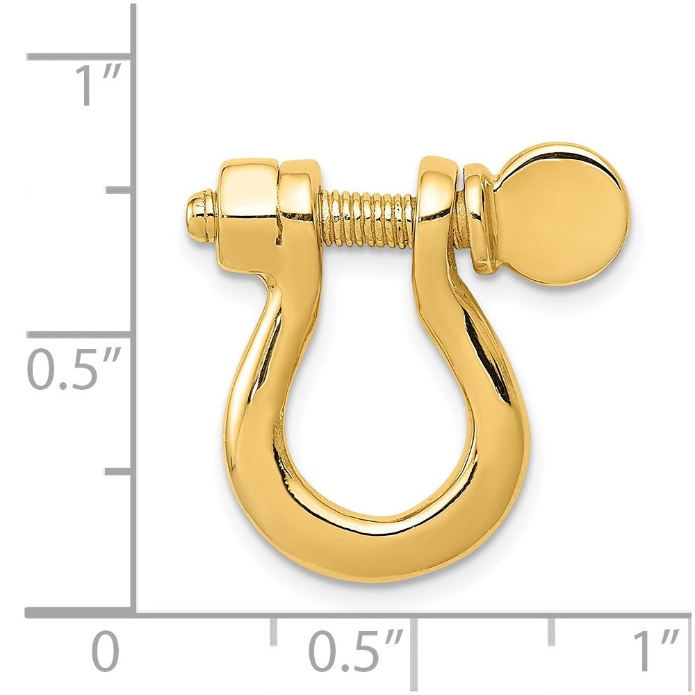 14K 3D Large Shackle Link Pendant