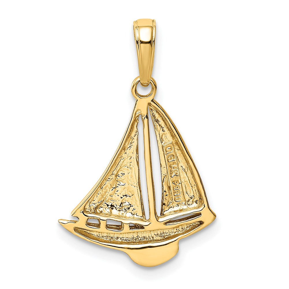 14k Sailboat Pendant