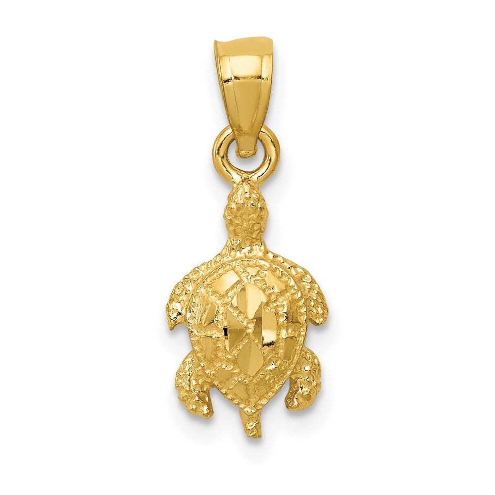 14K Turtle Pendant