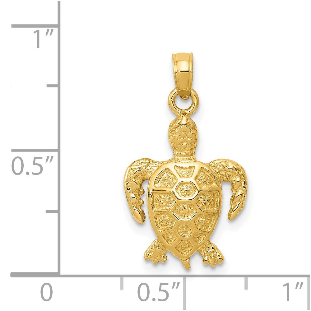 14k Sea Turtle Pendant