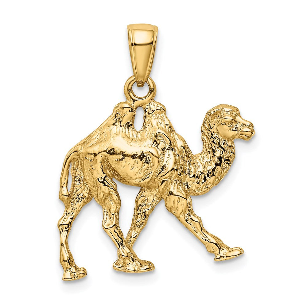 14k 3D Camel Pendant