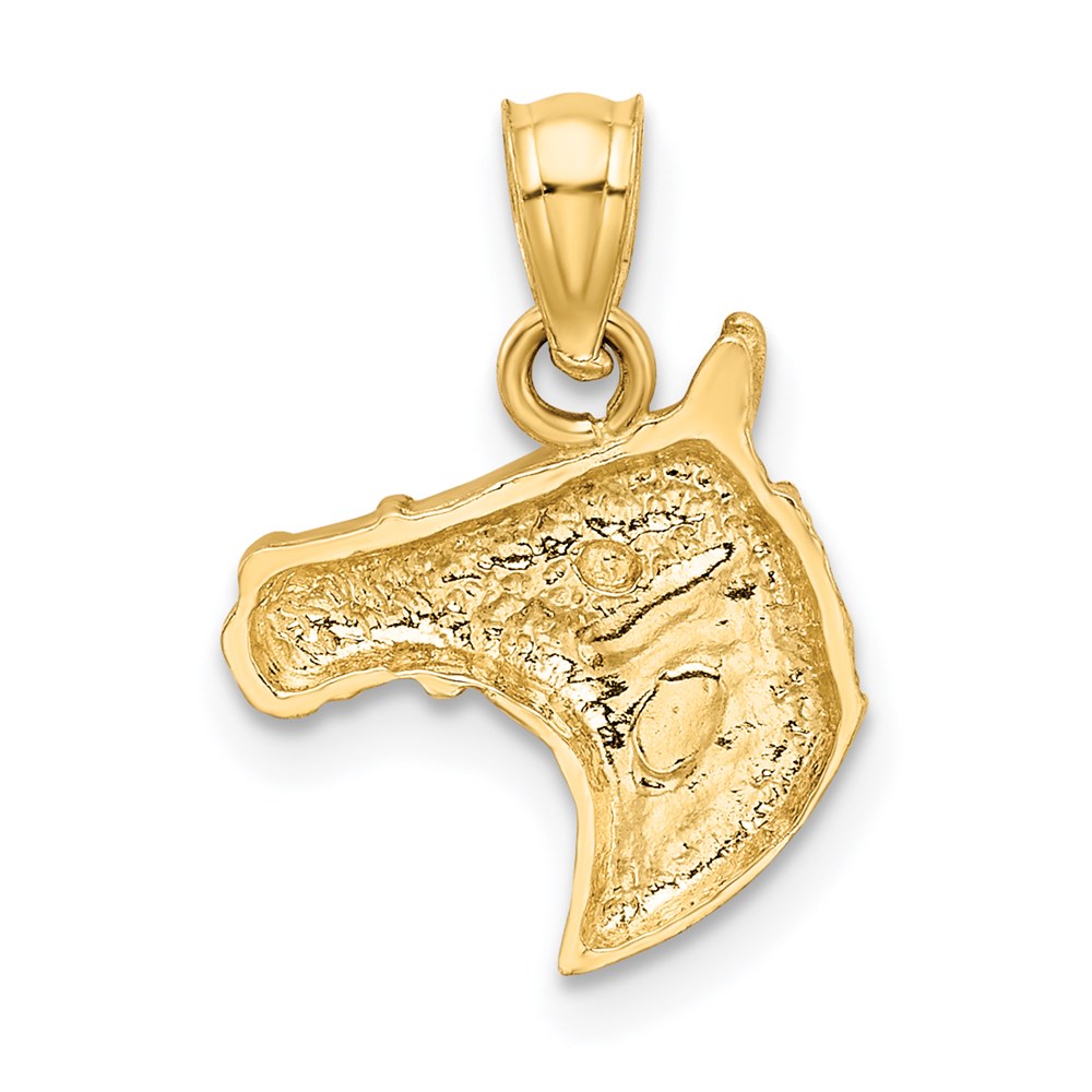 14K Diamond-cut Horse Pendant