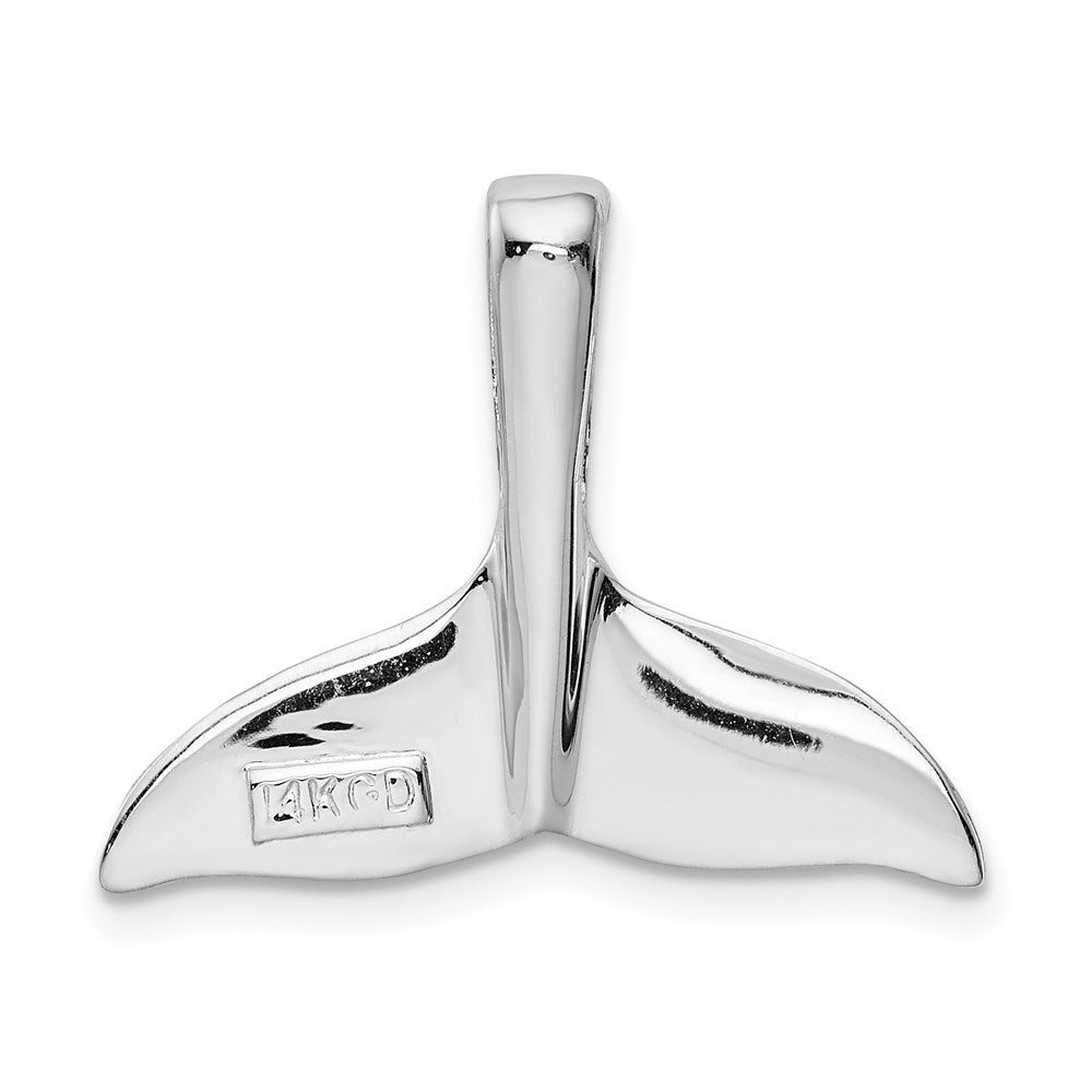 14k White Gold Whale Tail Slide