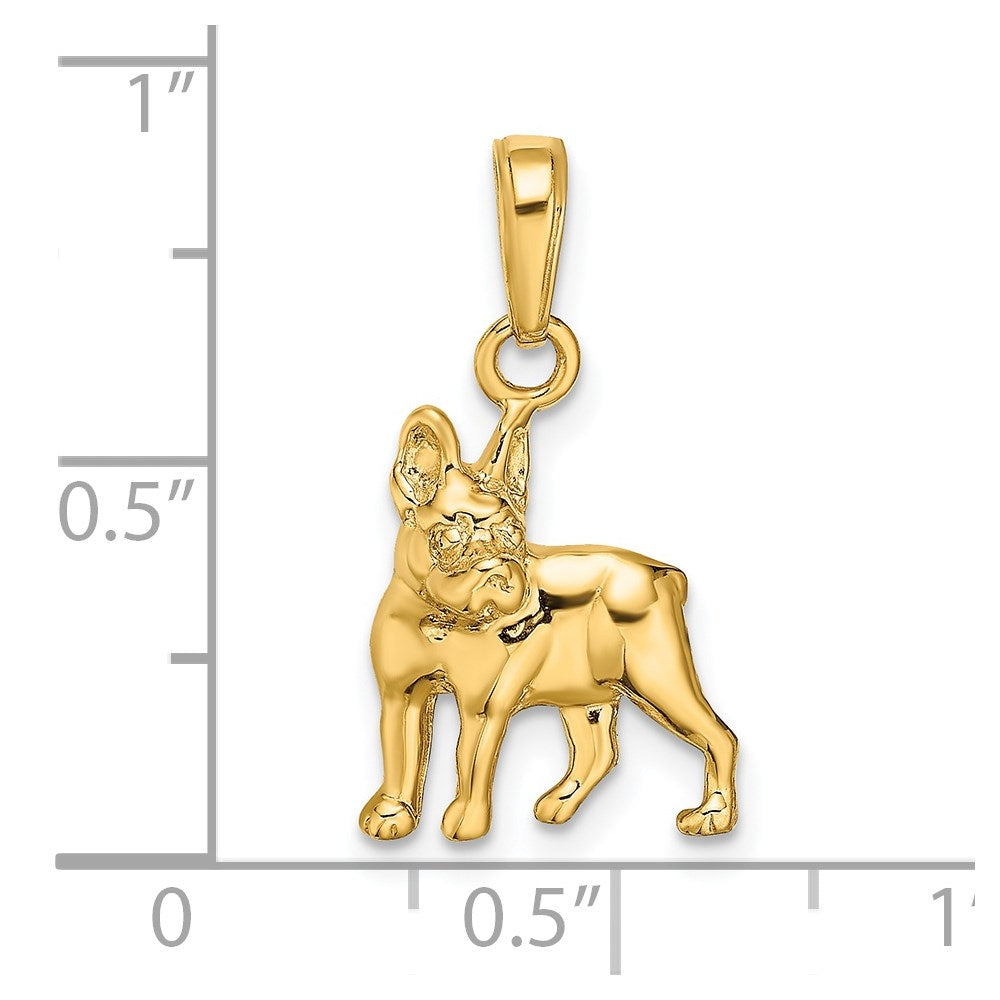 14k Boston Terrier Dog Pendant