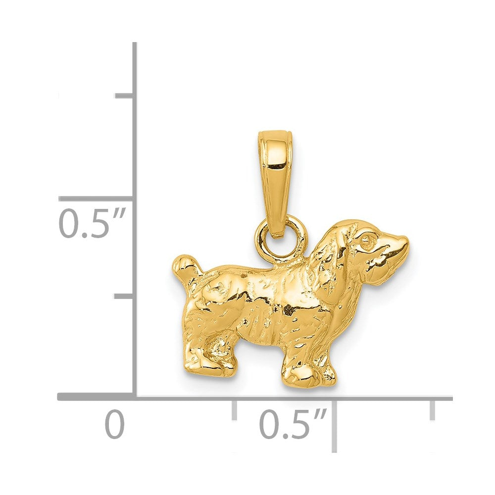 14k Cocker Spaniel Dog Pendant