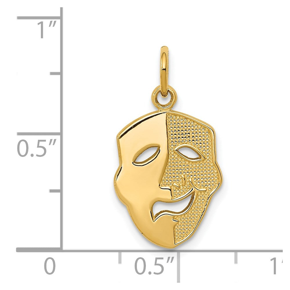 14k Comedy Mask Charm