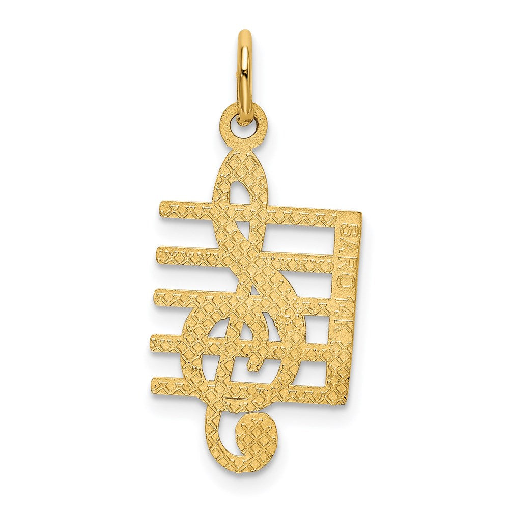14k Musical Staff Charm