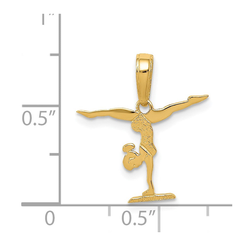 14k Gymnastics Pendant