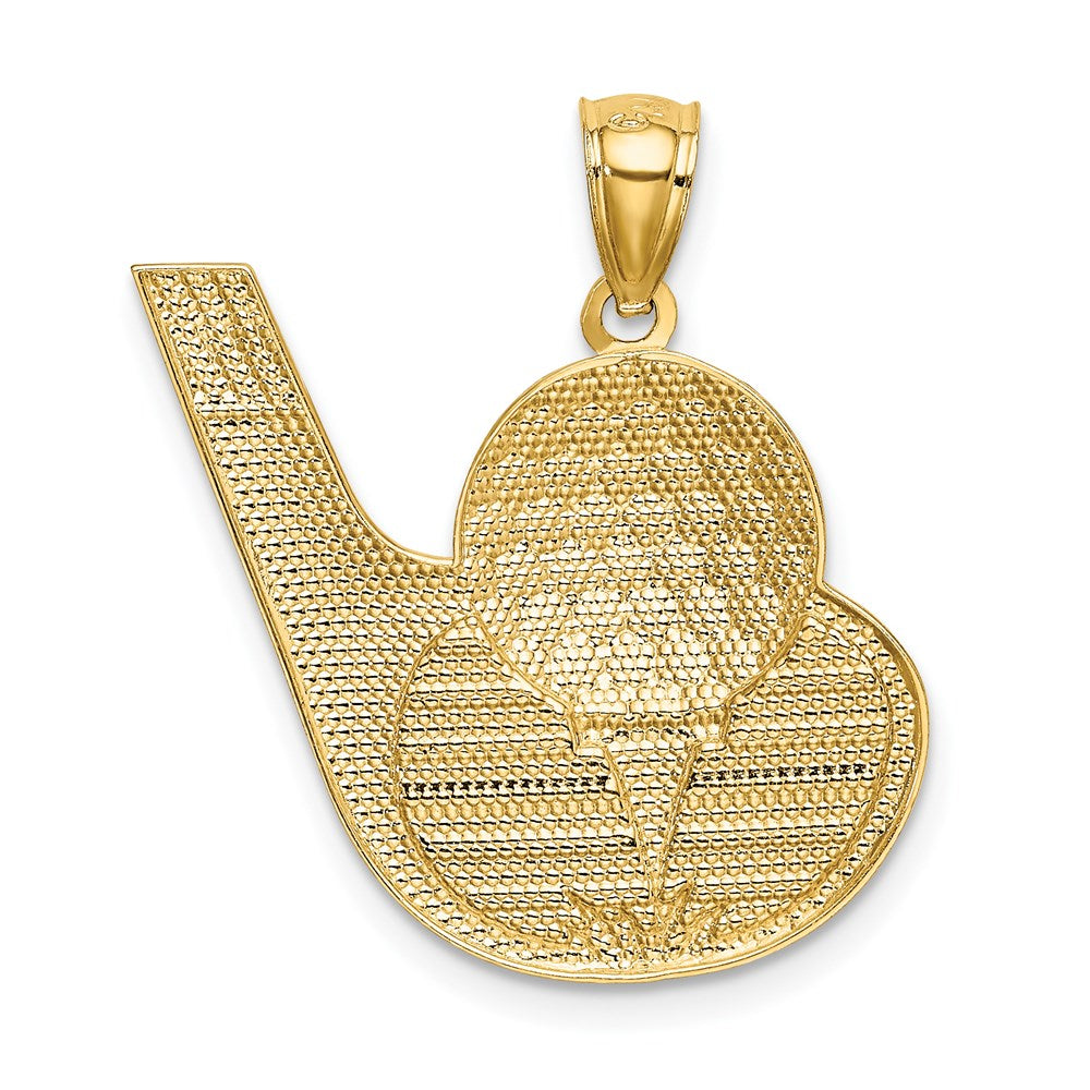 14k and Rhodium Golf Pendant