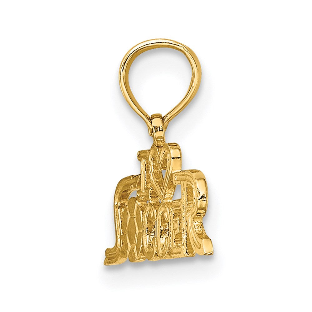 14K I HEART SOCCER Charm