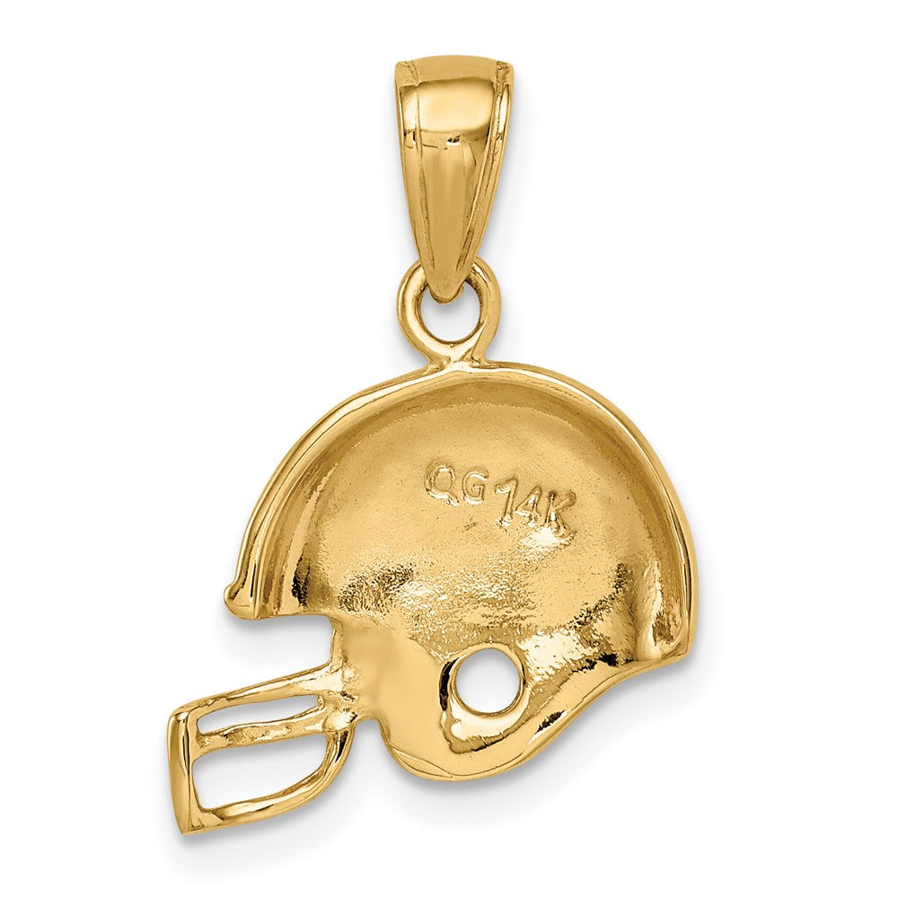 14k Football Helmet Pendant