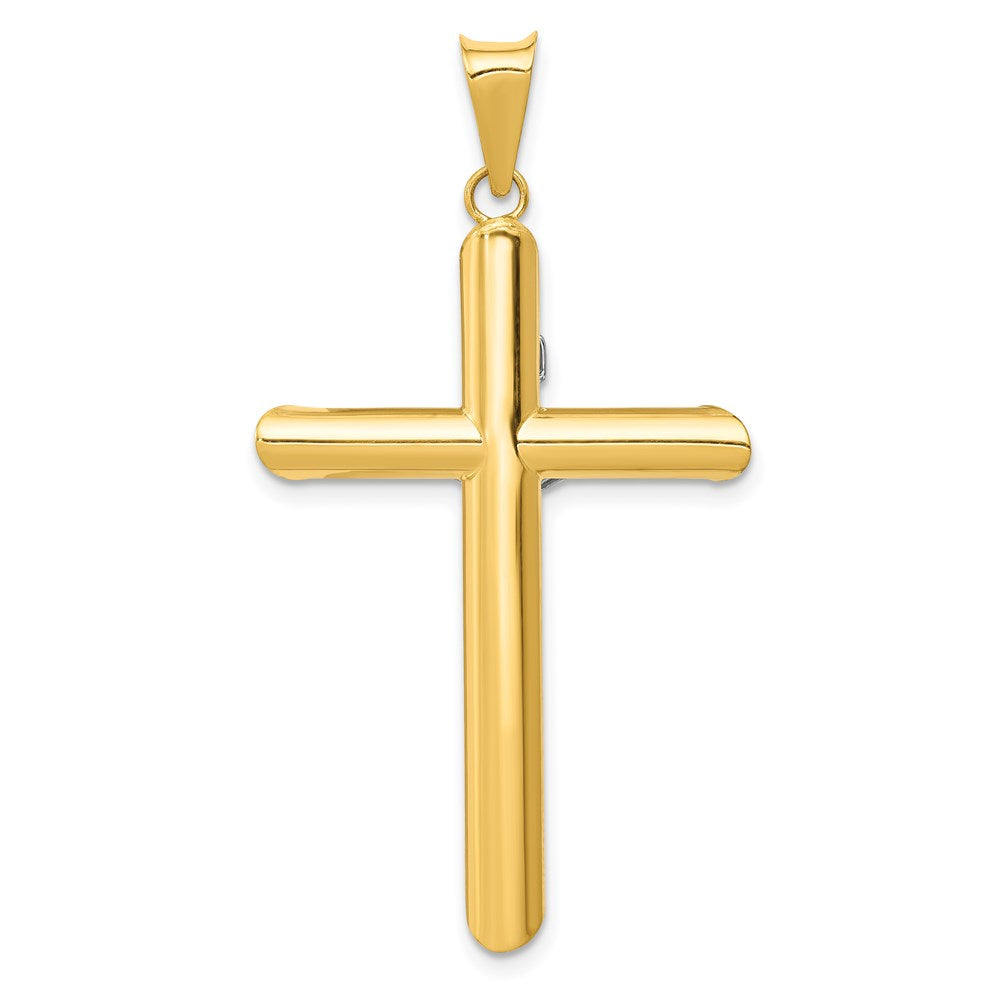 14K Two-Tone w/Rhodium Inri Crucifix Pendant
