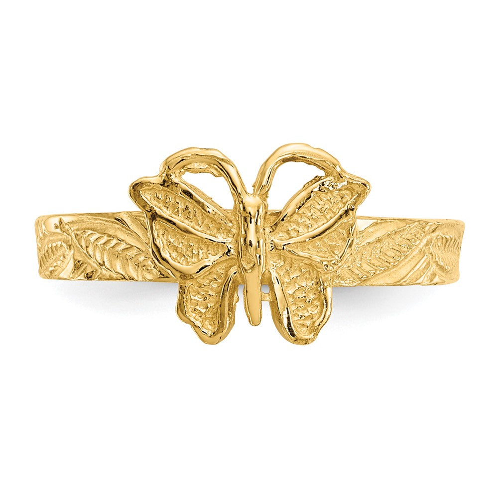14K Butterfly Toe Ring