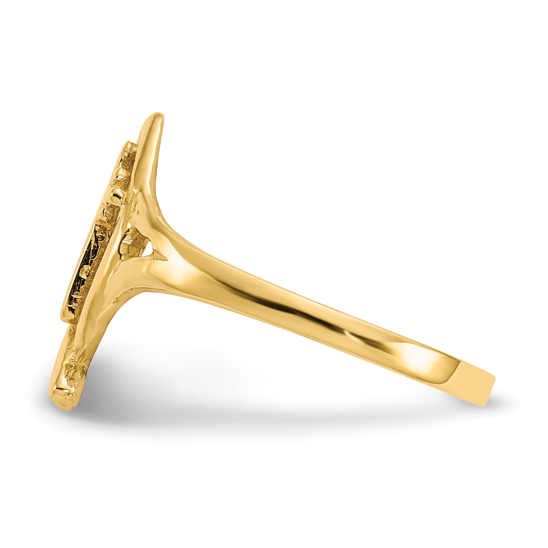 14k Ichthus w/Cross Ring