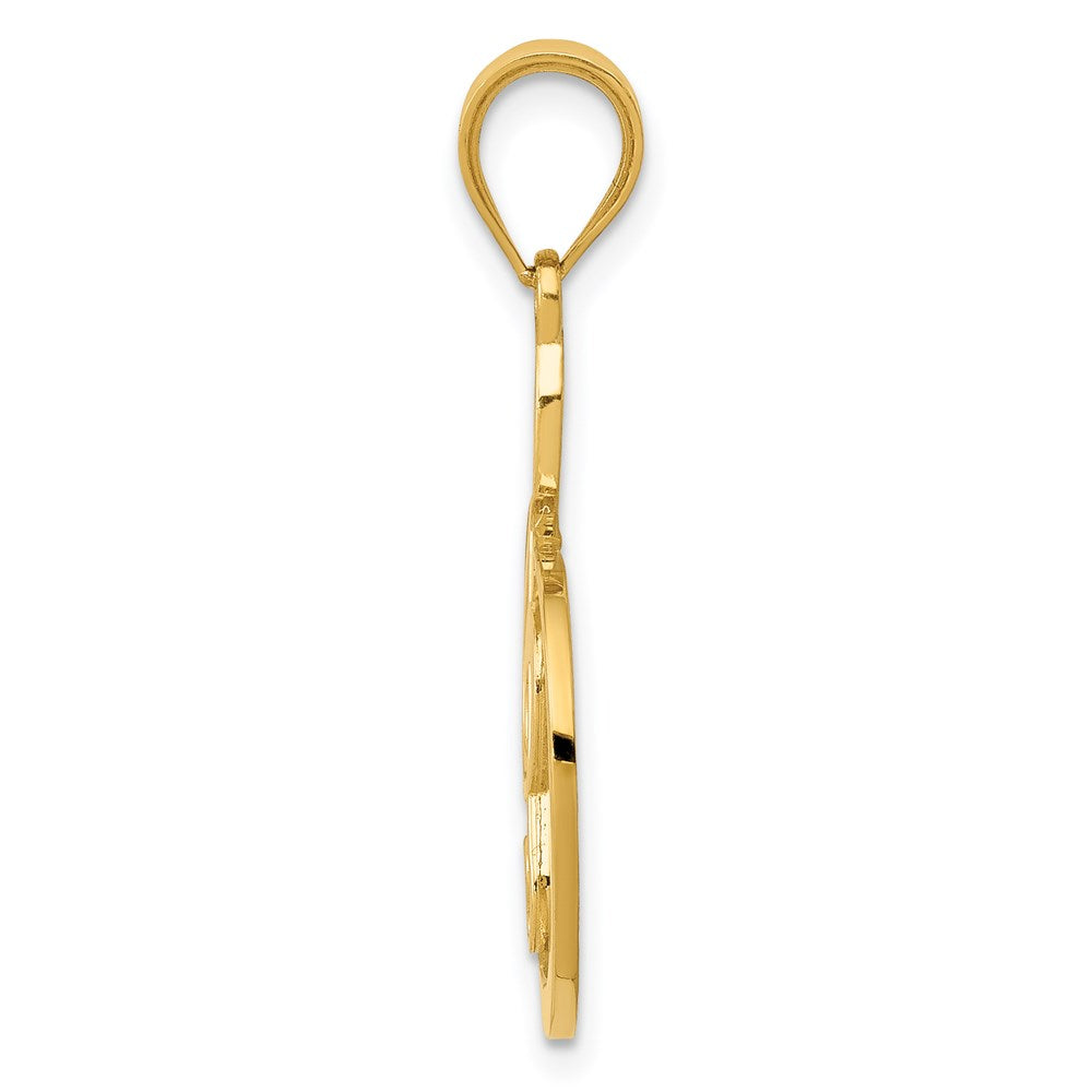 14k G Clef Musical Note Pendant