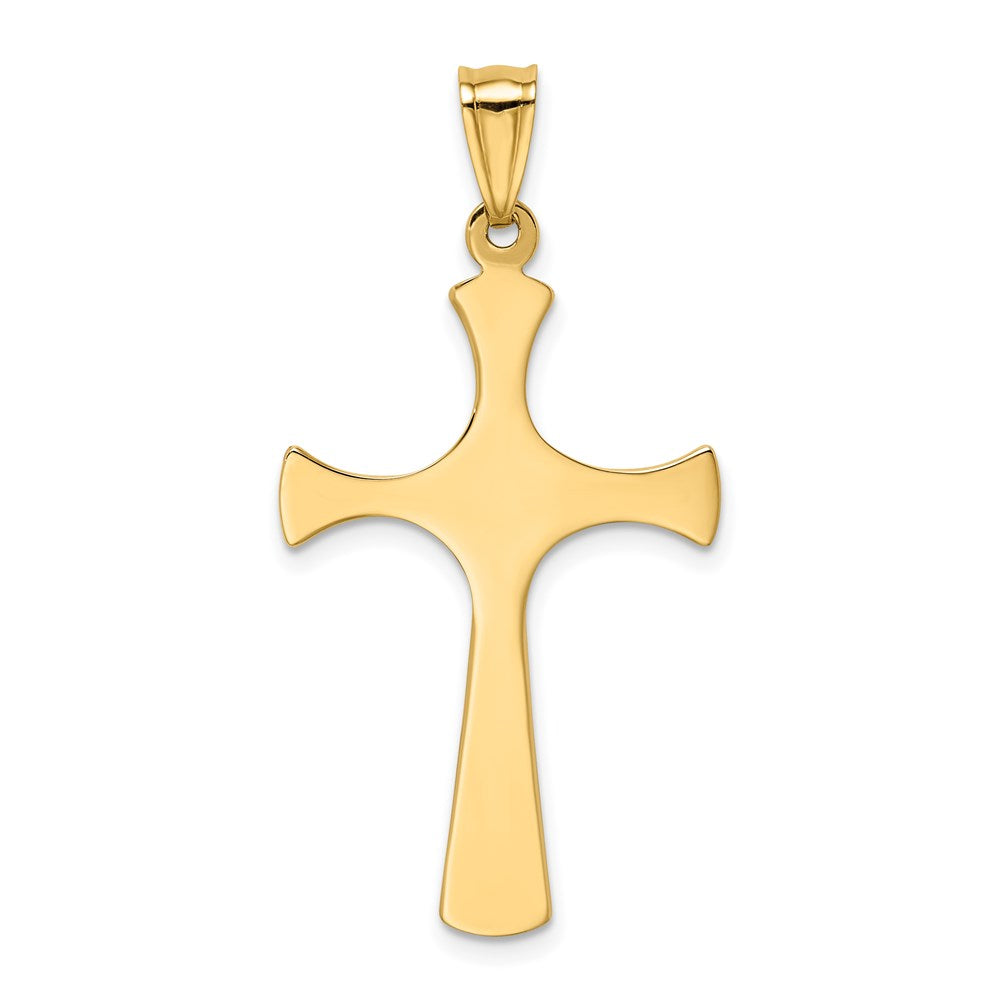 14k w/Rhodium Fancy Cross Pendant