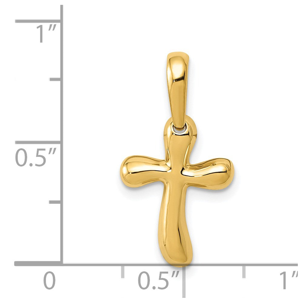 14k Small Freeform Cross
