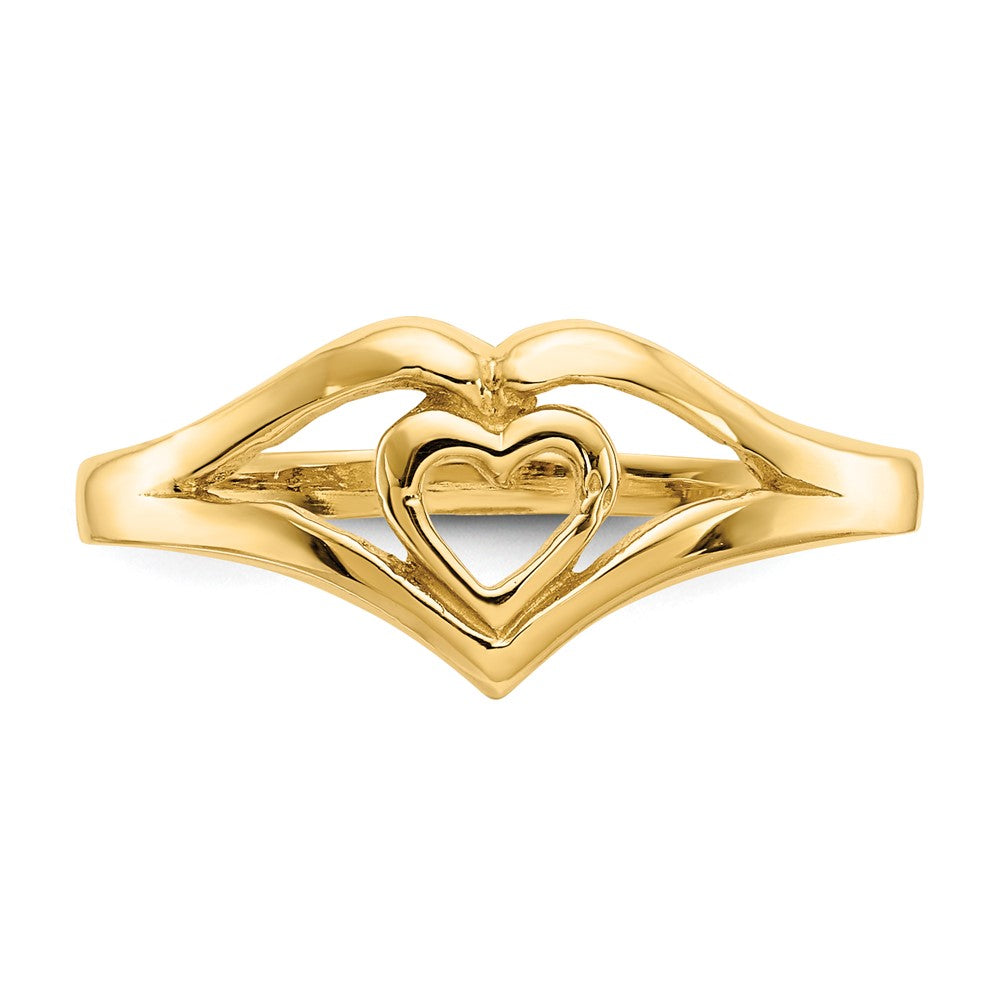14k Polished Heart Ring