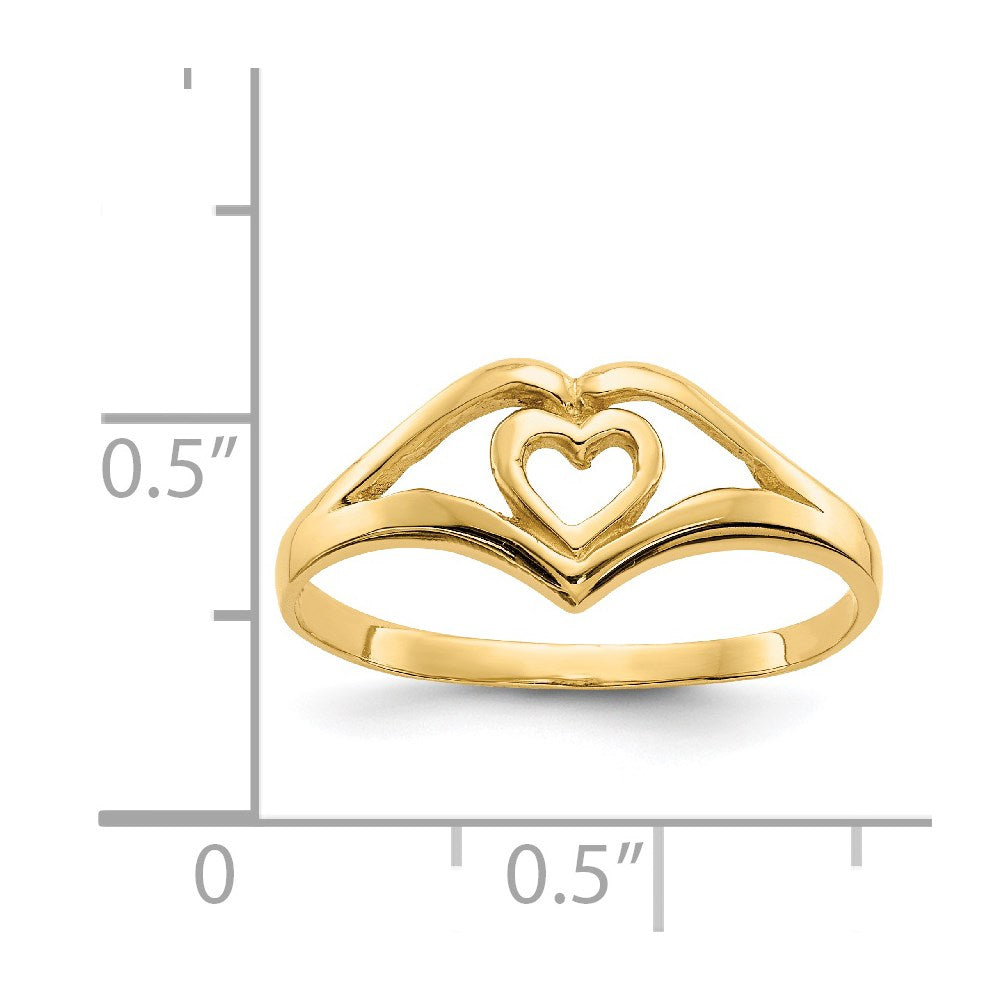 14k Polished Heart Ring