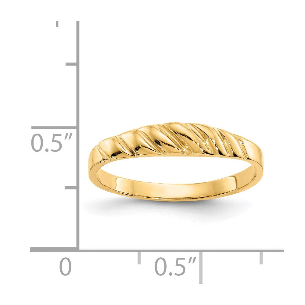 14K Polished Valley Dome Ring