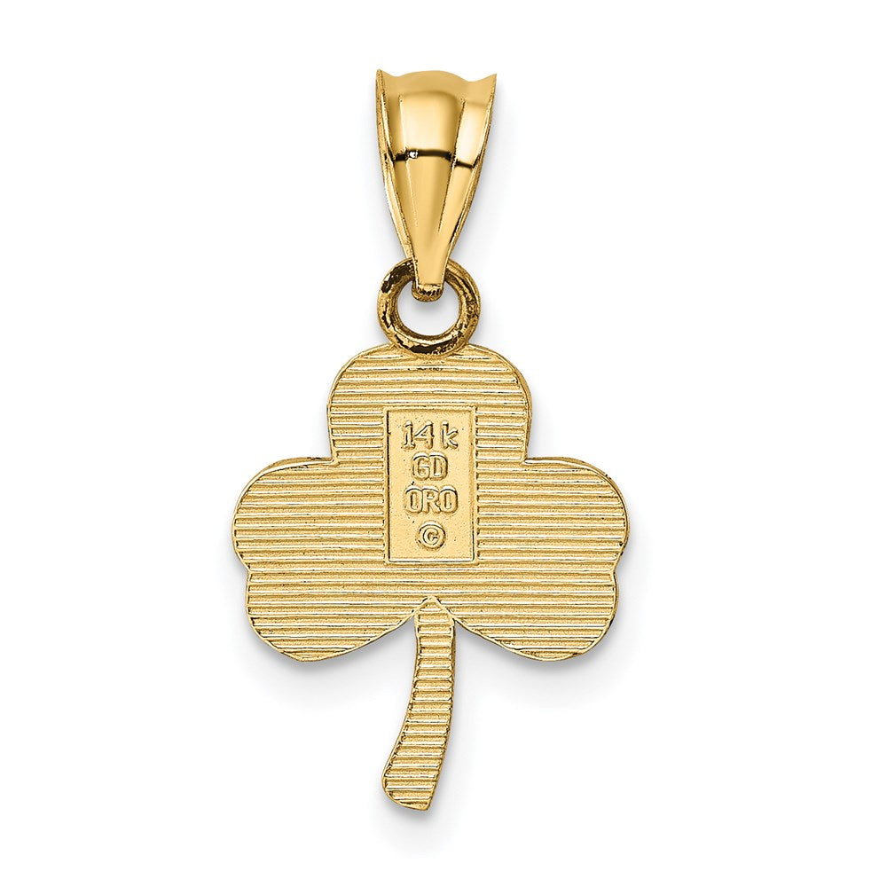 14k 3 Leaf Clover Pendant