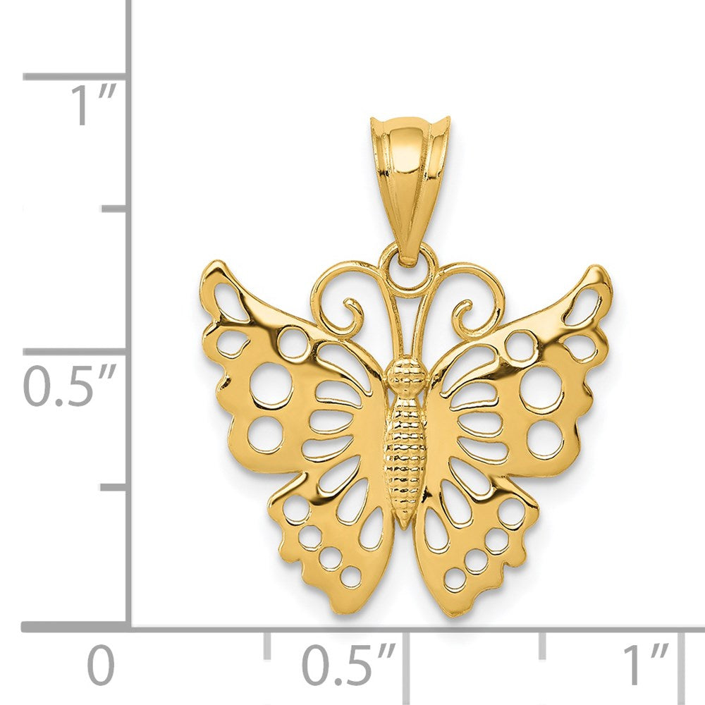 14k Butterfly Pendant